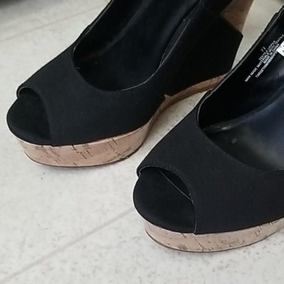 Wedge peep toe platforms w/ faux cork MOSSIMO - Picture 4 of 11